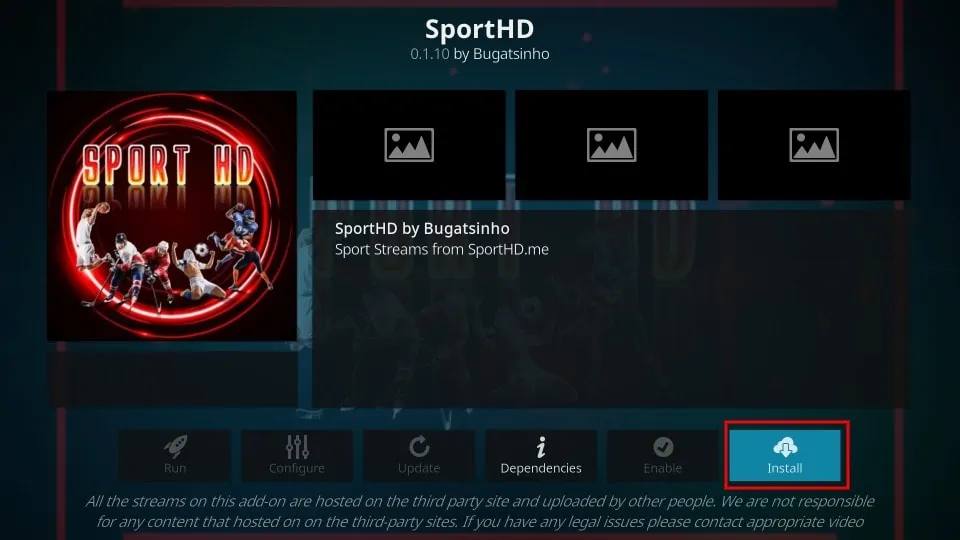 SportHD Addon for Kodi Installation